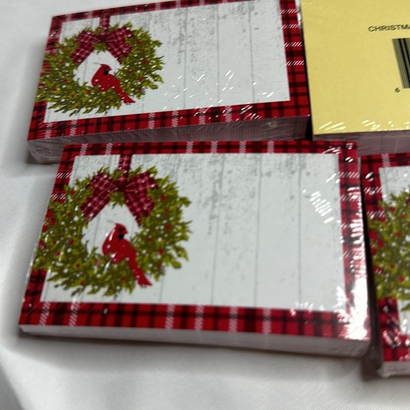 Christmas Plaid Cardinal Enclosure Card 3.5x2.25" Pack of 50 - Picture 3 of 6